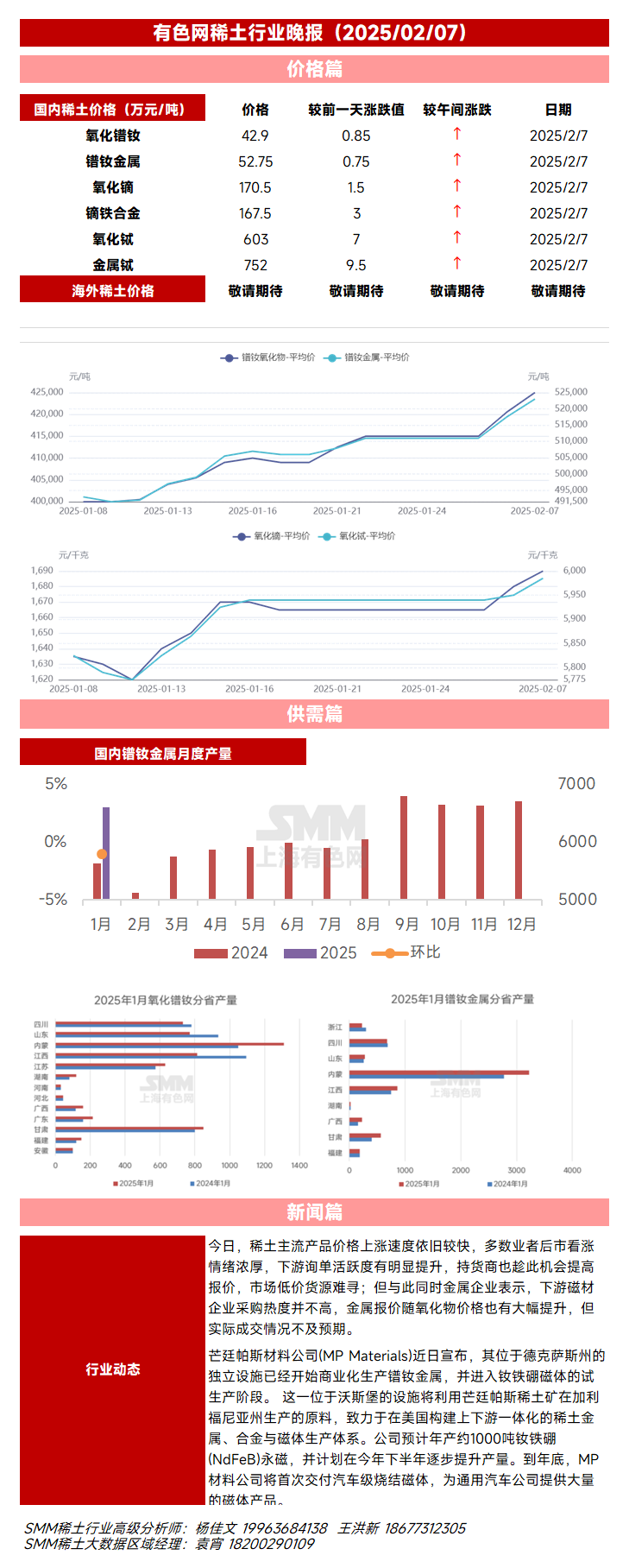 稀土最新消息价格，市场动态与未来展望